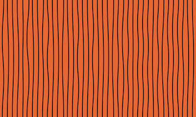 Black crooked twisted vertical line pattern on a orange copper background vector