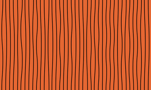 Black crooked twisted vertical line pattern on a orange copper background vector