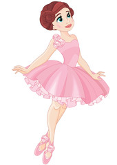 Fototapeta na wymiar Cute Princess Ballerina