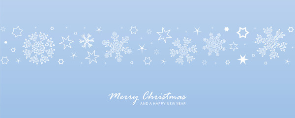 christmas card with snowflake border vector illustration EPS10