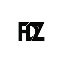 Obraz premium fdz letter original monogram logo design