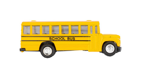 Vintage retro yellow school bus