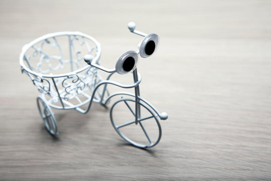 image of bicycle wooden desk