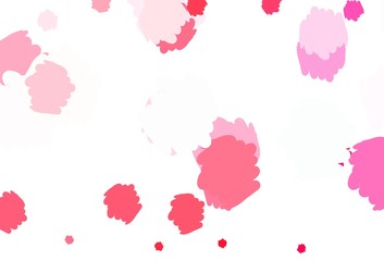 Light Pink, Red vector backdrop with memphis shapes.