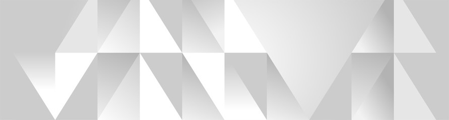 Obraz premium Grey technology low poly abstract banner design. Futuristic vector background