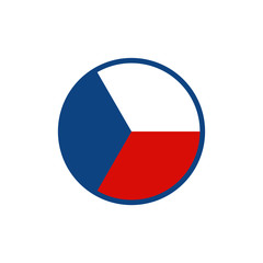 Czech air force roundel. Military symbol. Vector Illustration