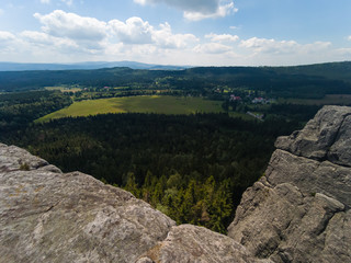 Fototapeta na wymiar View from the top of Szczeliniec Wielki - Table Mountains - Sudetes - Poland 