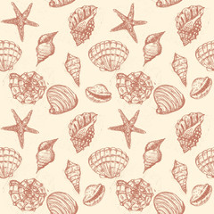 Watercolor hand drawn artistic colorful undersea ocean life seamless monochrome pattern