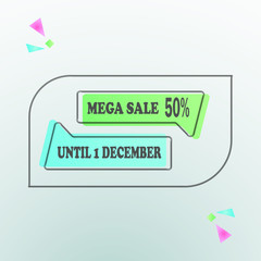Trendy Colorful Sale Tag Banner Promotion For Social Media and Web