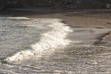 Black sand beach on La Palma, Canary Isles