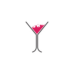 wine glass icon vector illustration