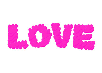 Vetor The pink heart is the symbol of love.