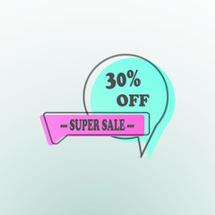 Trendy Colorful Sale Tag Banner Promotion For Social Media and Web
