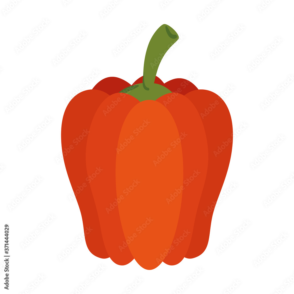 Sticker fresh pepper vegetable in white background vector illustration design