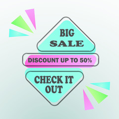 Trendy Colorful Sale Tag Banner Promotion For Social Media and Web