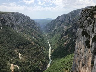 waterfall in the mountains
