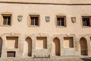 Fototapeta na wymiar The Italian Courtyard, Vlassky dvur, Kutna Hora, Central Bohemian Region, Czech Republic