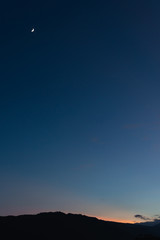 Beautiful Mountain Sunset Landscape Scene. Stock Photo