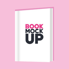 corporate identity branding mockup, mockup with book of cover white color vector illustration design