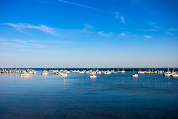 Fototapeta na wymiar port de le ville de Jard-sur-mer en Vendée