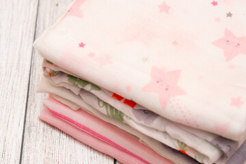 Patterned baby muslin squares