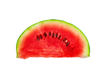 Close-up of fresh slices of red watermelon