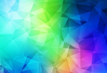 Light Blue, Green vector polygonal background.