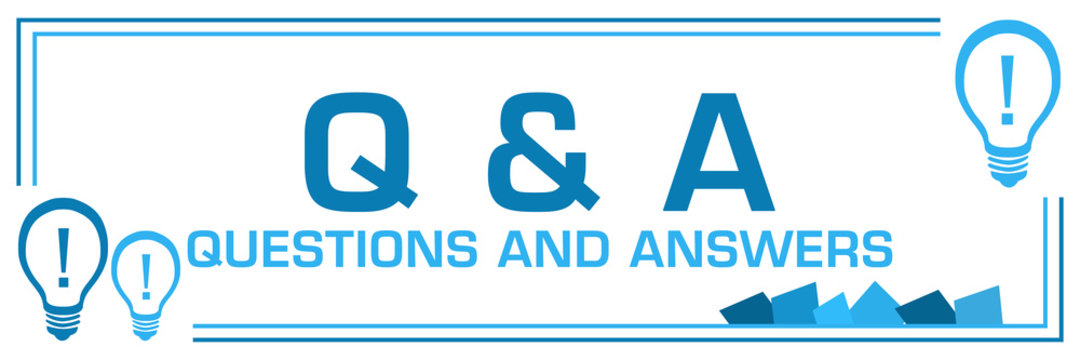 Q And A - Questions And Answers Blue Borders Bulbs Corner Horizontal 