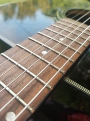 acoustic guitar close up