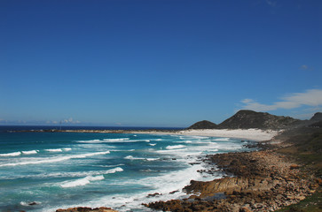 Fototapeta na wymiar Africa- Coastline View From Scarborough Beach, South Africa