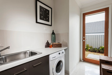 A modern laundry room in luxury house