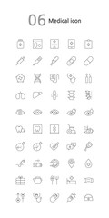 Vector illustration of thin line icons