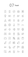 Vector illustration of thin line icons