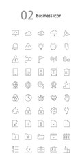 Vector illustration of thin line icons