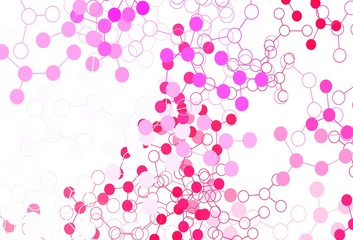 Light Purple, Pink vector pattern with artificial intelligence network.