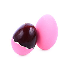 Preserved egg isolated on white background