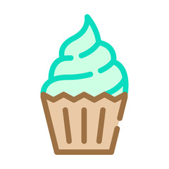 cake dessert color icon vector isolated illustration