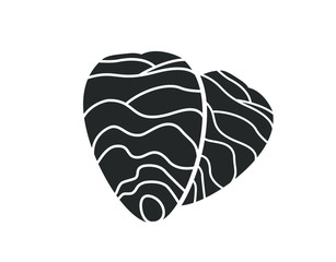 Oyster icon. Oyster mussel icon.  Seafood icon