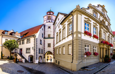 Fototapeta na wymiar historic old town of Wangen in Germany