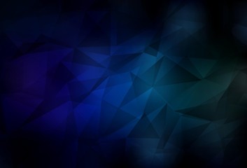 Obraz premium Dark Blue, Green vector abstract polygonal background.