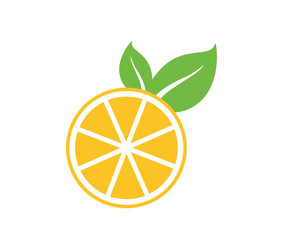 Orange icon.  orange slice vector.  lemon icon. 
