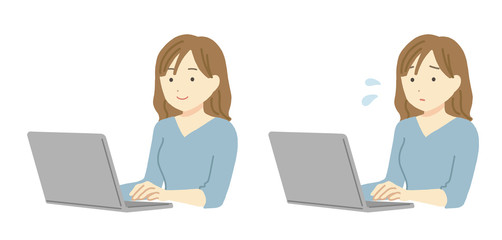 パソコンで仕事をする女性