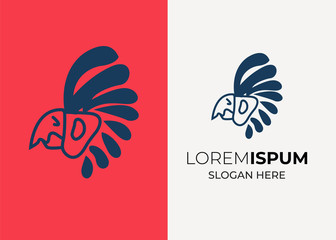 bird logo vector icon template mono line color line art outline.one line bird drawing,bird logo fly,bird outline drawn,bird logo vector,bird element for company .bird line art minimal vintage 