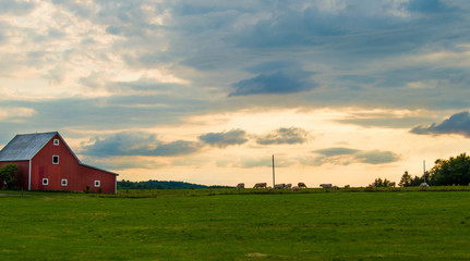 Country Canadian Landscape - sunset