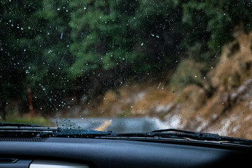 Rain on the car