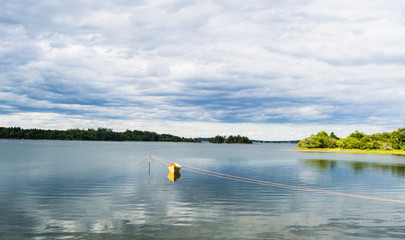 Orange Boat on the Lake