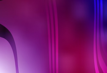 Dark Purple, Pink vector blurred bright pattern.