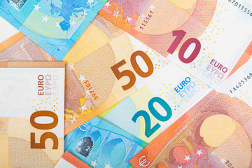 Détail de billets en euros