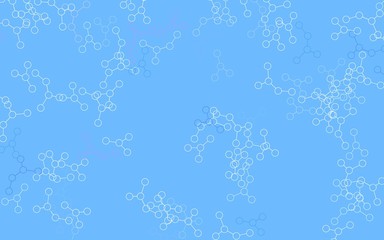 Light Blue, Yellow vector background with forms of artificial intelligence.