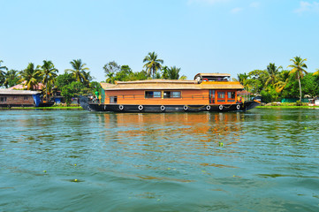 A houseboat in the great lake